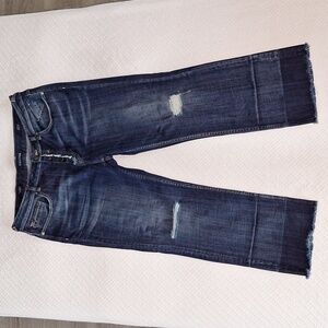 👖 Vigoss Jagger straight cropped capri distressed premium denim jeans. 32/14